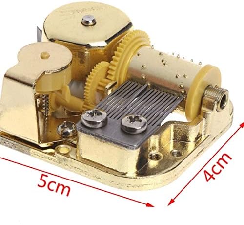 Hmggdd Метална механичка музичка кутија злато движење за завртки за заклучување на небото клуч на небото