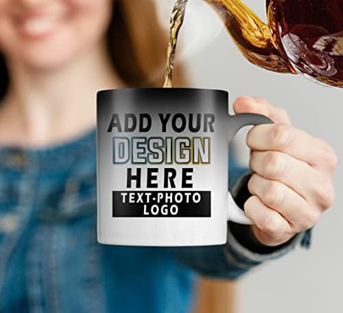 Обичајна промена на криглата во боја Додадете ја вашата дизајн текст со фотографија магија во боја кафе, персонализирана топлина