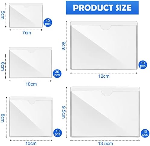 Јасни Лепливи Џебови Самолепливи Држачи За Етикети Лепливи Џебови За Планери Џебови За Визит-Картички Организирање И Заштита На Индексни Картички,