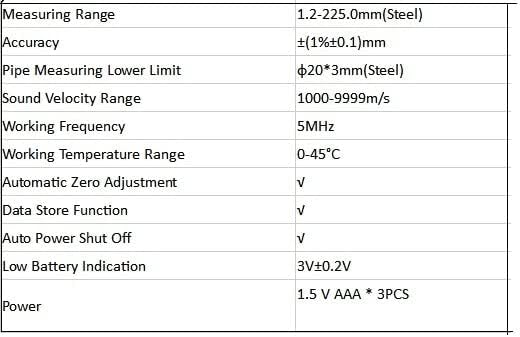 Yise-O0571 Нов ултразвучен мерач на дебелина дигитален филм за обложување на боја Електронски 1.2 до 255мм тестер за мерач на дебелина