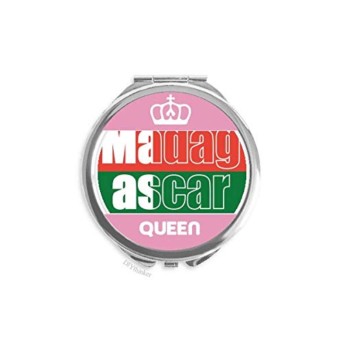 Име на знамето на земјата Мадагаскар мини двострана преносна шминка огледало кралица