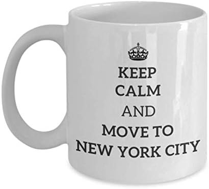 Бидете Смирени И Преселете Се Во Њујорк Чаша За Чај Патник Колега Пријател Подарок Њујорк Патување Присутни