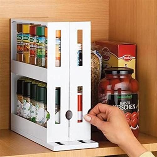 N/A Home Kitchen Organizer Organiter Rack Multi-Function Rotation Sharce Sholf Slide Извлечете го кујнскиот кабинет Организатор