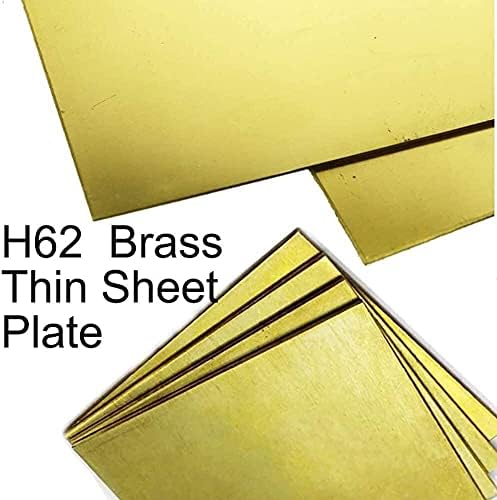 Yuesfz бакарен лист фолија H62 метална плоча со плоча со метални решетки за метална рамка CNC Дебелина на моделот 3мм 1 парчиња месинг плоча бакарна лист
