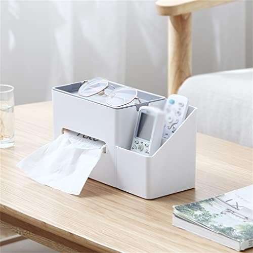 Кутија за крпи за хартија Genigw, дневна соба, далечински управувач, кутија за складирање на десктоп, фиока за хартија, кутија за