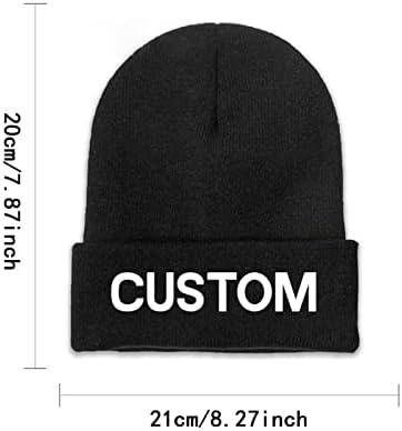 Обична капа на Beanie Додадете го вашето лого за текстуална слика Зимски капачиња компанија за забави мажи жени капаче, црна плетена капа