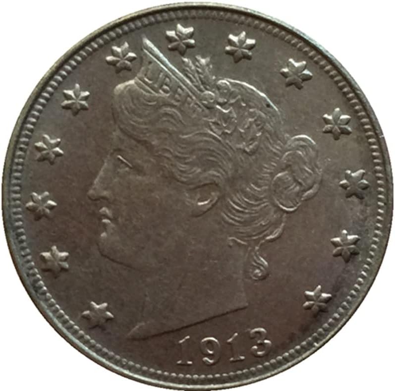 21мм1913 Американски 5-центри никел монети месинг никел антички занаети странски комеморативни монети
