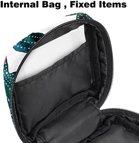 Акварел тропски кактус шема санитарна торба за складирање на салфетка торба за преносен период торба за жени тинејџерки, менструална чаша торбичка