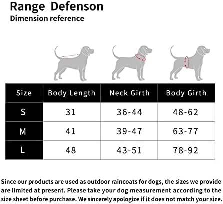 Опсег Дефенсон куче мантил ： Водоотпорна кучиња јакна од дожд со рефлексивно кучешко мантил за мало средно големо куче