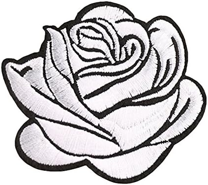 Shineweb везени закрпи, железо од роза на значка на лепенка за украсување цветна торба капа Апликација DIY облека Додаток за облека