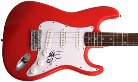 Мајк Д потпиша автограм со целосна големина тркачки автомобил Црвен Fender Stratocaster Електрична гитара со автентикација на Jamesејмс