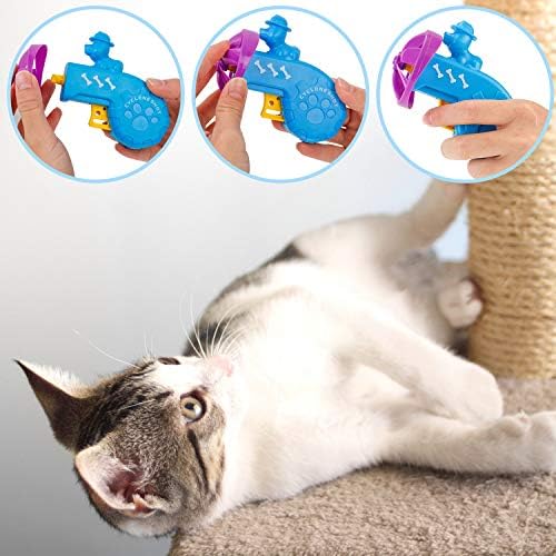 GB4 играчка за мачки - мачки патеки за мачки - забавни нивоа на интерактивна игра - CAT играчки со 5 бои што летаат пропелери ги задоволуваат