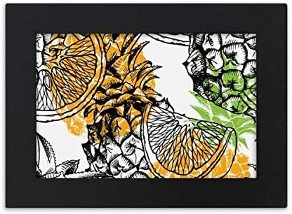 DiyThinker жолт пинефрут лимон тропски овошје десктоп фото рамка украси слика уметност сликарство подарок