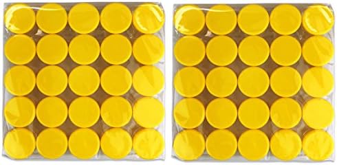 Beauticom 5g/5ml круг чисти тегли со жолти капаци за стружења, масла, тонер, солви, креми, лосиони, примероци за шминка, мелеми