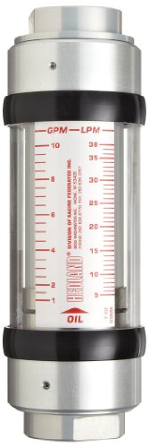 Хедленд H701A-010-HT Flowmeter, висока температура, алуминиум, за употреба со масло и нафтени течности, опсег на проток од 1-10 gpm, 3/4 женски