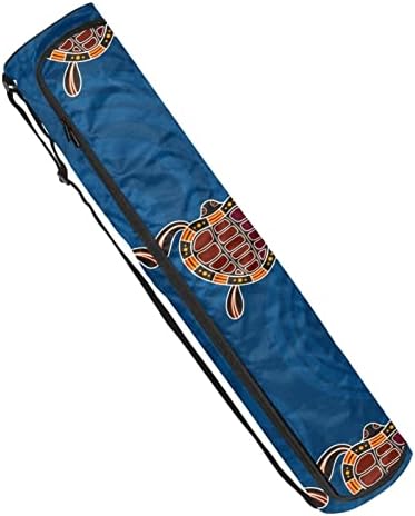 Ратгн Јога Мат торба, абориџини австралиски уметнички желки шема за вежбање јога мат носач со целосна зип јога мат торба со прилагодлива лента