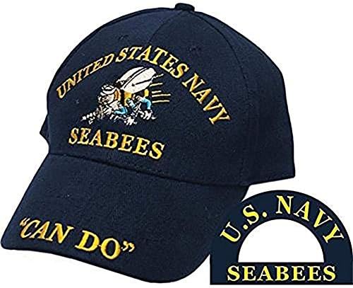 Соединетите морнарици на американската морнарица можат да направат морски пчели морнарица сина везена капа