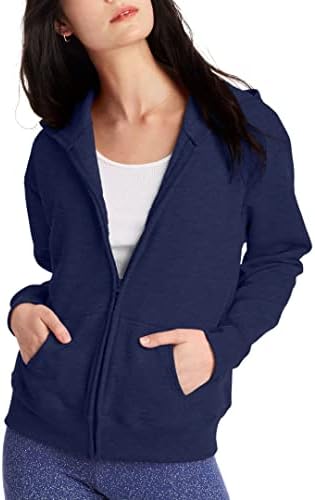 Hanенски Hanенски Ecosmart Ecosmart Full-Zip Reece Hoodie, џип-качулка за џемпери за жени