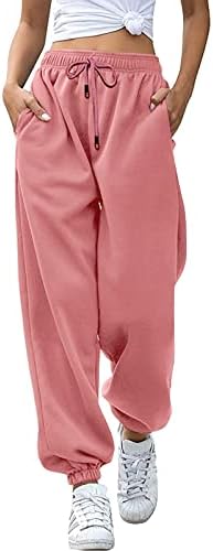 Usyfakghенски женски памучни џемпери атлетски панталони женски дното џемпери џогери панталони тренингот со високи панталони со