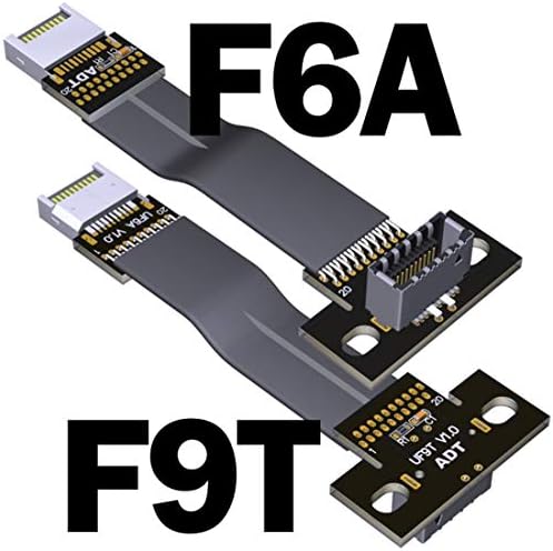 ADT-LINK USB3.1 Gen2 Type-E до Type-E продолжение Кабел Внатрешен USB 3.1 E тип машки до женски кабел W дупки за завртки за