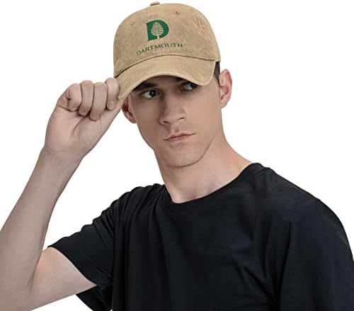 Класичен каубојски капа на колеџ Дартмут, измиена бејзбол-капа, прилагодлива тато-капа