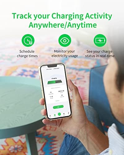 Autel Home Smart Electric Charger Electric Veriace до 50AMP, 240V, станица за полнење на автомобили во затворен/отворен автомобил со ниво 2,