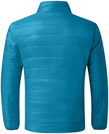 Машки палто, плус големина со долги ракави со долги ракави мажи кои се трендираат на активни зимски високи врат -јакни се вклопуваат цврста боја2