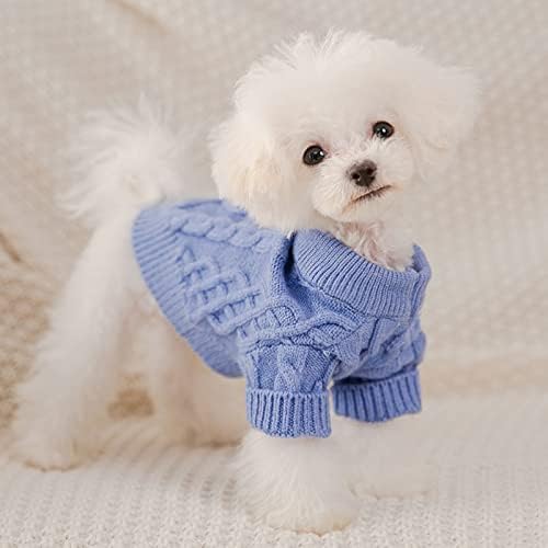 Стекнете џемпер облека за миленичиња кучиња плетени пуловер облека кучиња костум памук есен зима