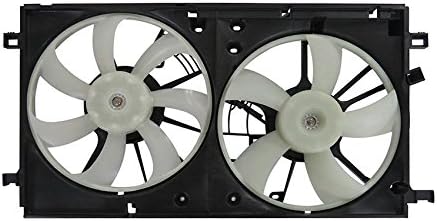 Rareelectrical NEW DUAL RADIATOR AND CONDENSER FAN COMPATIBLE WITH TOYOTA PRIUS FOUR -2017 16711-37160 16363-37060 1636336160