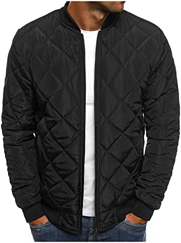 FQIBHUG лесни јакни за мажи пуфтер јакна поштеди во водоотпорна јакна за водоотпорна јакна Зимски палта за мажи спортски палто со џебови