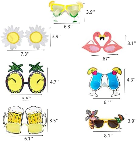 Слагмајл новини креативни фото штандови реквизити очила, хавајски тематски очила за сонце на плажа, очила за забави за возрасни и деца