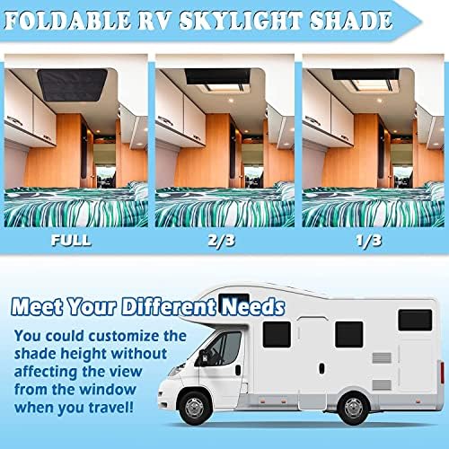 Hedday RV Skylight Shade Cover, 16 x 16 инчи преклопени магнетни изолирани нијанси на покривот, УВ отпорен двострана RV Skylight Isnoulator