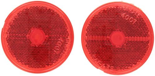 GROTE 40072-5 RED 2 1/2 ROUND CLACK-ON REFLACTOR