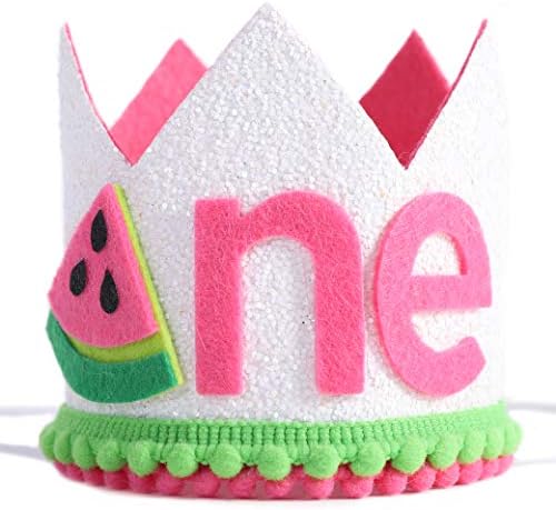 Декорации за забави за лубеница за 1 роденден - роденденска круна на лубеница за фото штанд и реквизити на торта за позадина, Најдобри материјали за роденден на лубе