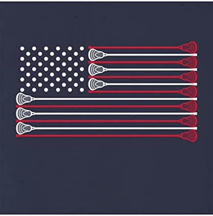 Одете сите надвор од лакрос во САД знаме лабава маица со долг ракав со долг ракав