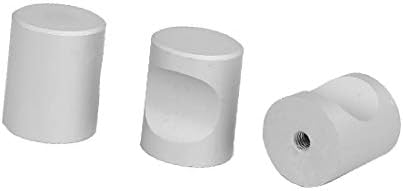 X-gree фиока алуминиум легура единечна дупка влечење копче за рачка сребрена тон 20mmx25mm 3pcs (cajón aleación de aluminio agujero