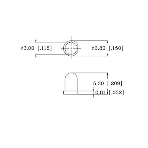 3мм 12V пред -жичен трепкачки црвен LED - ултра светла