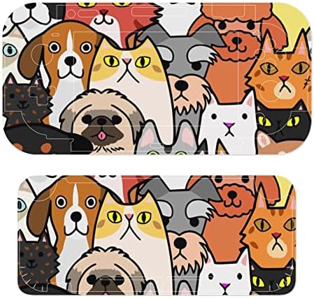 Doodle кучиња и мачки за покривање на кожата на кожата Комплетна игра за заштита на лакови налепници за затрупување компатибилни со Switch