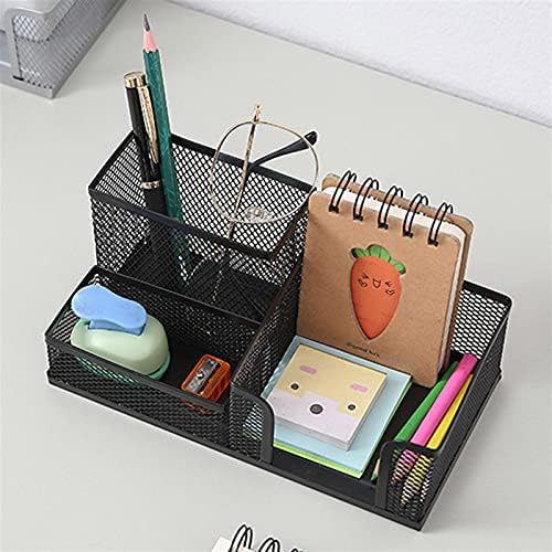 ZSFBIAO метална десктоп држач за канцеларија за складирање на моливчиња, организатор на канцелариски материјали