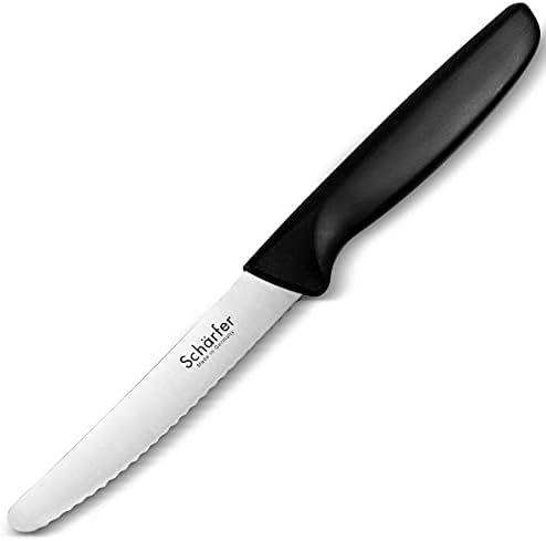 Сет на кујнски нож Ширфер, германско прецизно сечило од не'рѓосувачки челик, ножеви за пареа, ножеви од зеленчук, нож од бифтек - сет од 2, направени во Германија