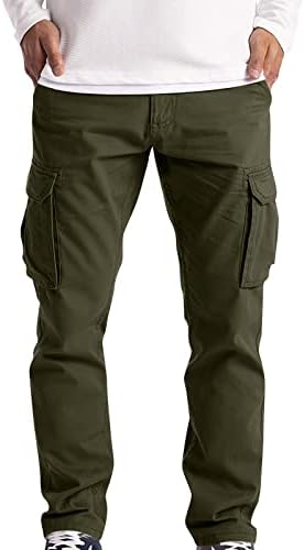 Xiaxogool Baggy Cargo Pants, плус големина на товарни панталони за мажи обични џогери Атлетски панталони лабаво вклопени на отворено