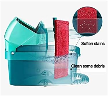 Dingzz Microfiber Mop Clean Cleaning System, подложни влошки, совршени за чистење на тврдо дрво, ламинат и плочки со меко подлога и рачки, погодни за дрво, wallsидови, кујни