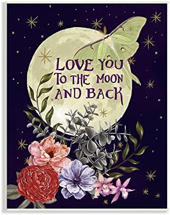 Индустри за ступел те сакам месечина ноќно небо луна мата цвеќиња, дизајн на Ракел Мекиел