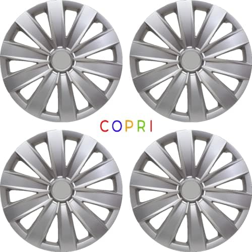 Копри сет од 4 капаче од 4 тркала од 16 инчи сребрен Hubcap Snap-on Fits Toyota Camry