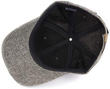 Преголема xxl faux постелнина безбол капа, дише ткаена голема тато капа, структурирана спортска капа за големи глави 23,5 -25