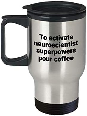 Невронаучник Патување Кригла-Смешни Саркастични Нерѓосувачки Челик Новина Суперсила Кафе Тамблер Подарок Идеја
