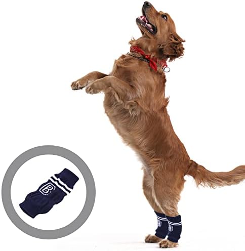 PopetPop 4PCS на отворено кучиња нозе опфаќа декоративни чорапи за мачки против лизгање на миленичиња хеланки