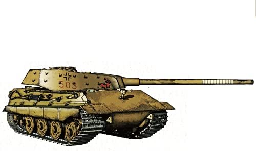 ModelCollect 1/35 Скала Германски тешки резервоар WWII E -75 MIT 12.8cm L/55 Tiger III Ausf.e - Комплет за градење на пластични модели # UA35016
