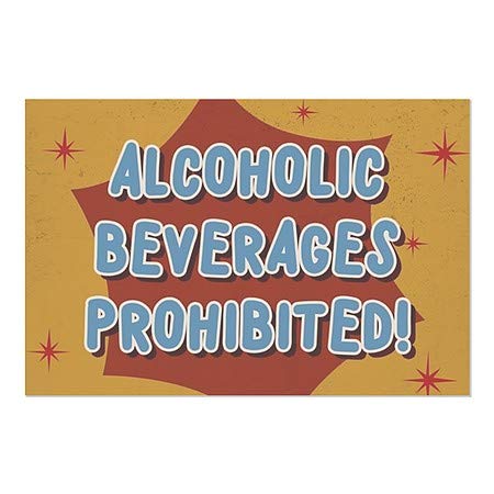 CGSignLab | Забранети Алкохолни Пијалоци-Пукна Носталгија Држење На Прозорецот | 27x18