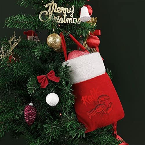 Рок Црвени Јастог Кеси Новогодишна Празнична Торбичка Божиќна Вреќа За Декорација На Празнична Забава